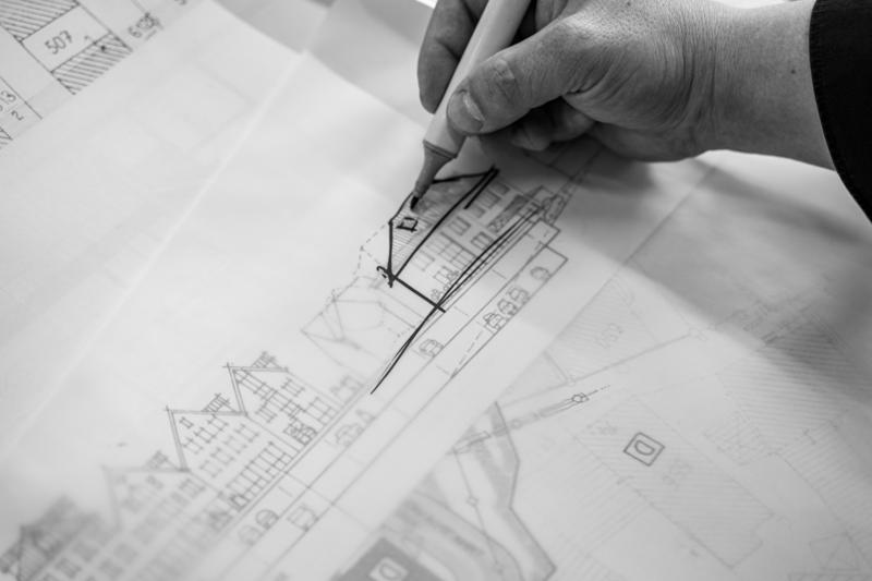 JW Architekten Plan mit Zeichnung